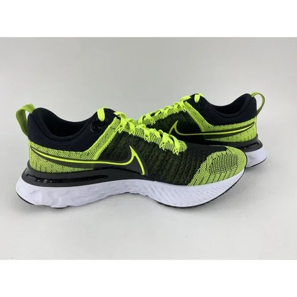 Nike React Infinity Run Flyknit 2 Volt Black Men's Sneakers Shoes CT2357 700 - Picture 11 of 12